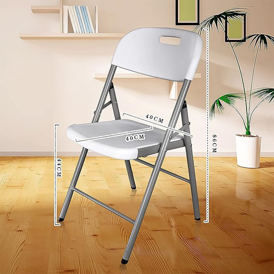 كرسي بلاستيكي قابل للطي - أسود