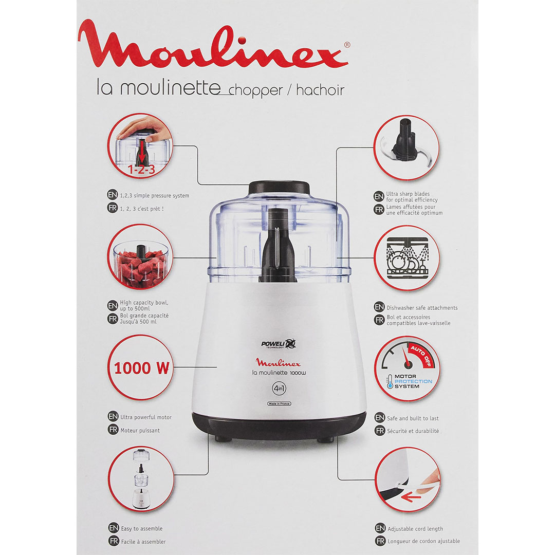 dpa141 مفرمة مولينيكس - 1000 وات - أبيض