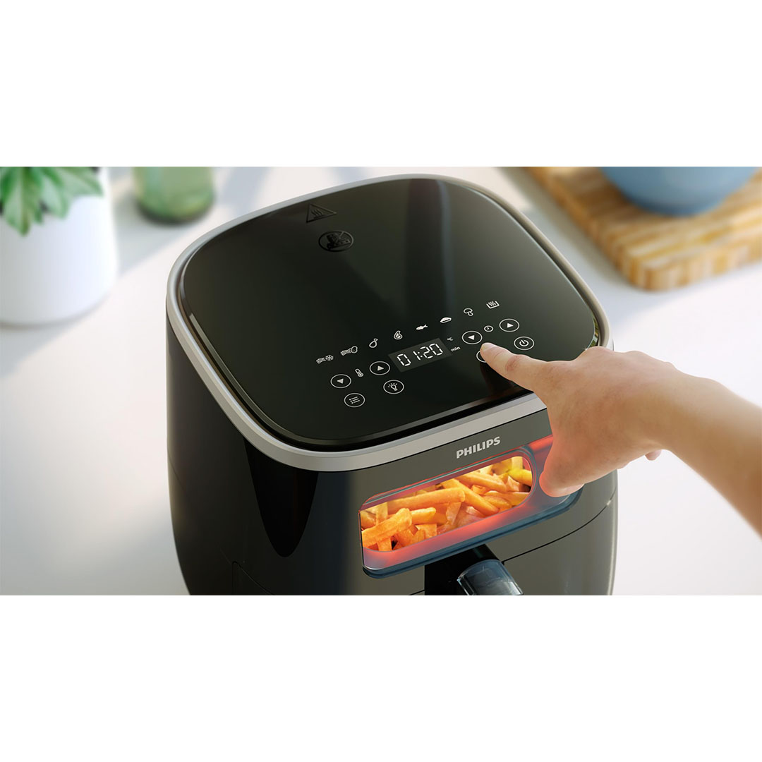 قلاية هوائية من فيليبس - 6.1 لتر - أسود ‎HD9257/80