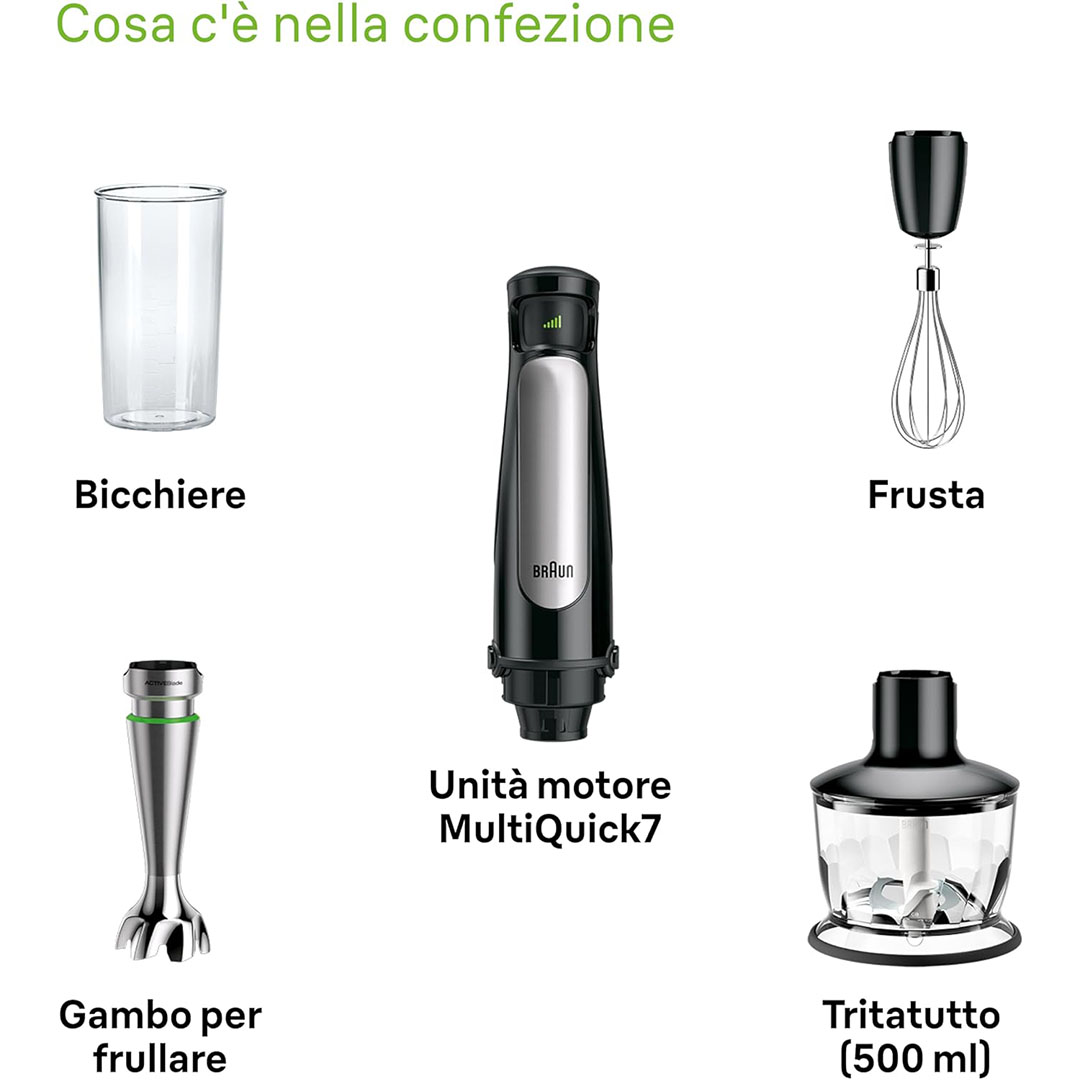 خلاط يدوي ميني بيمر 7 من براون - 1000 وات - MQ7035X