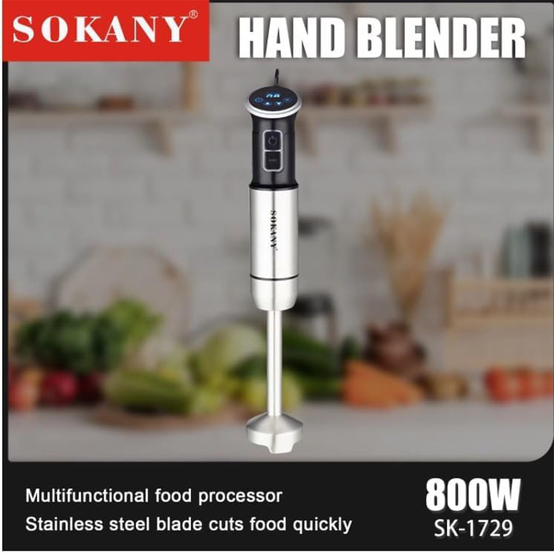 مضرب يدوي سوكاني ديجيتال - 800 وات - فضي/أسود - SK-1729