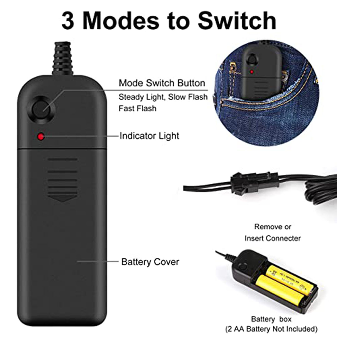 قناع هالوين مضيء مستوحى من The Purge – 3 أوضاع