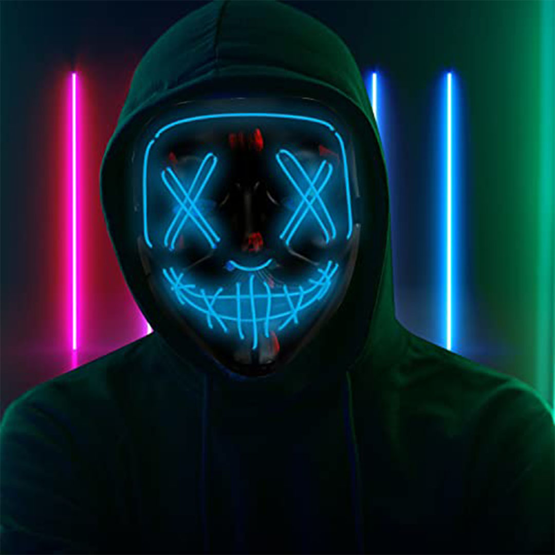 قناع هالوين مضيء مستوحى من The Purge – 3 أوضاع