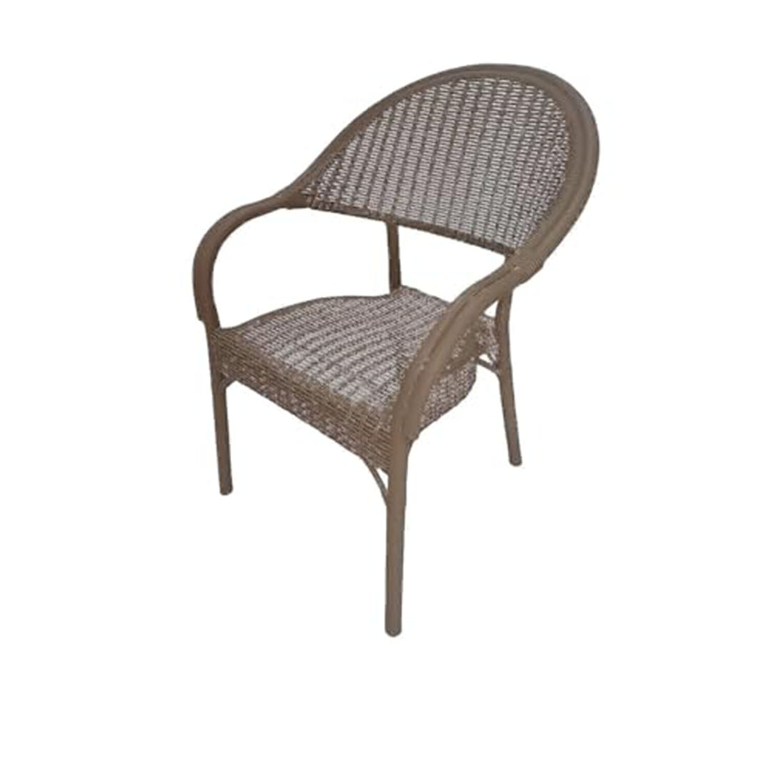 كرسي بلاستيكي عالي الجودة - بيج غامق - 56×46×80 سم