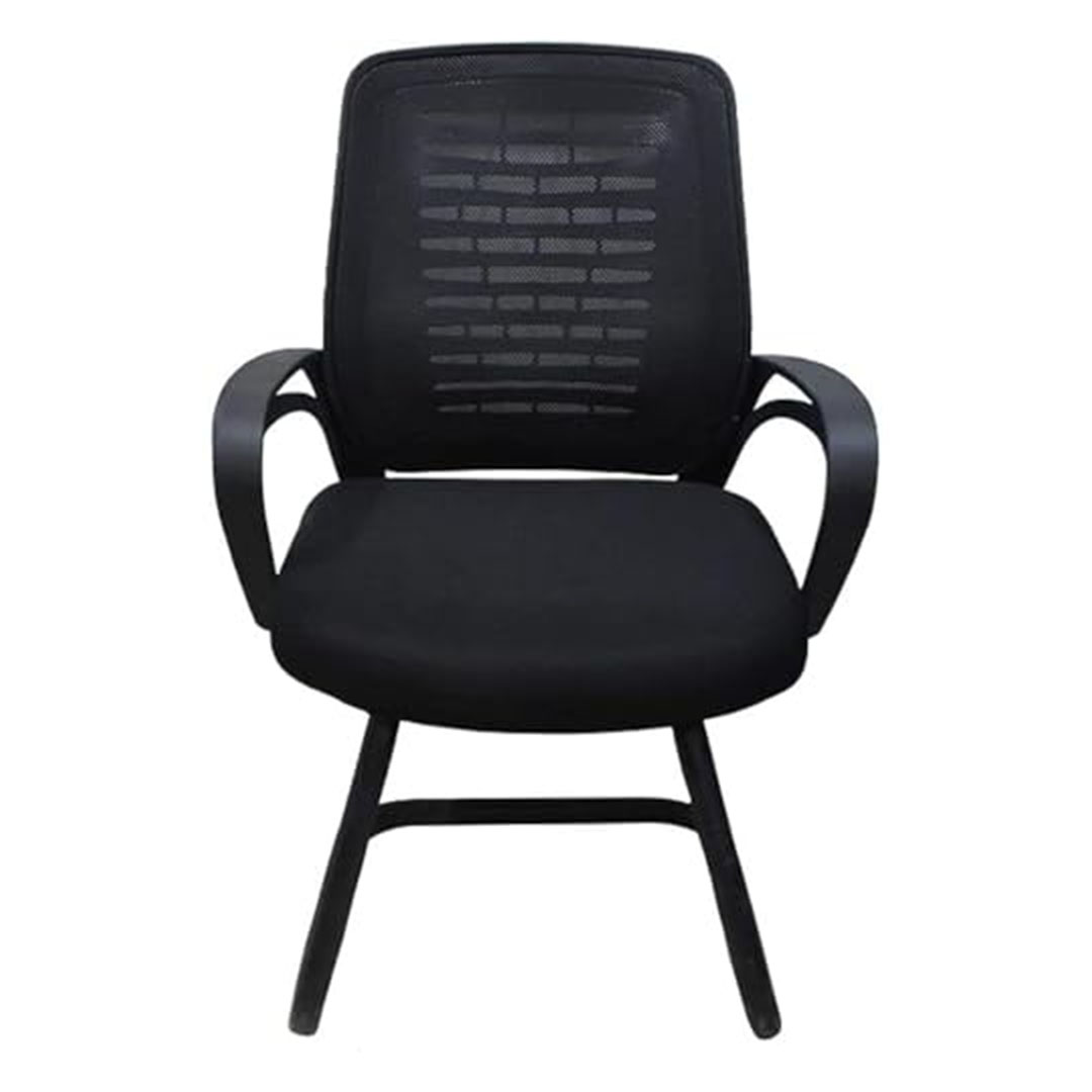 كرسي انتظار طبي شبكي - أسود