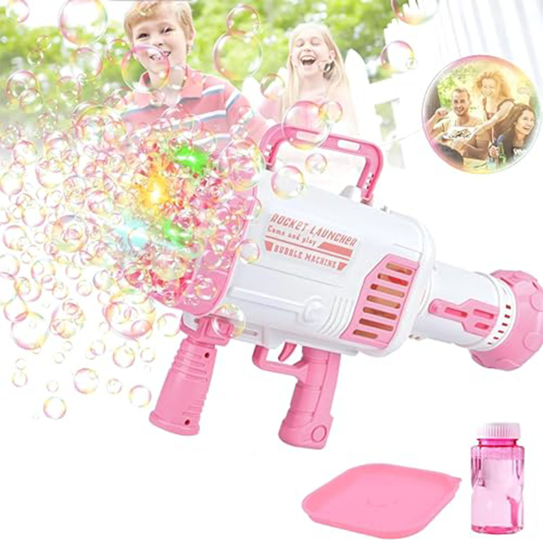 مسدس فقاعات 32 فتحة - وردي