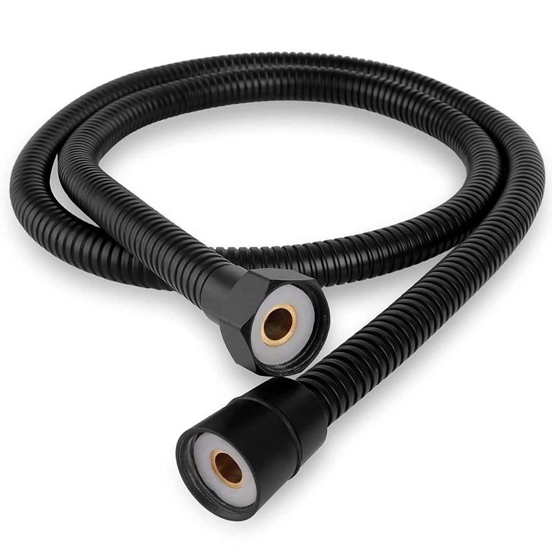 خرطوم دش ستانلس ستيل - 1 م - أسود