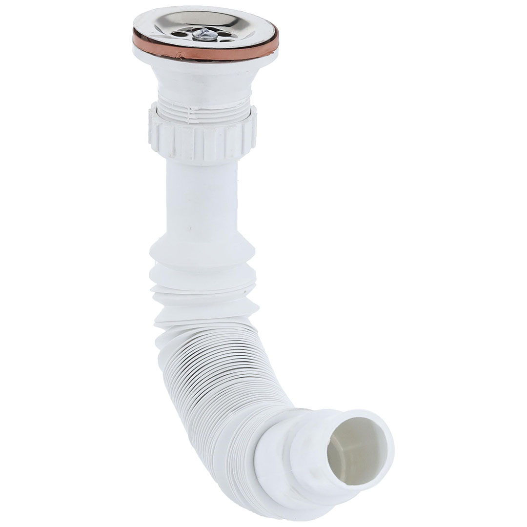 صرف حوض حمام بلاستيك 1.5 بوصة - أبيض