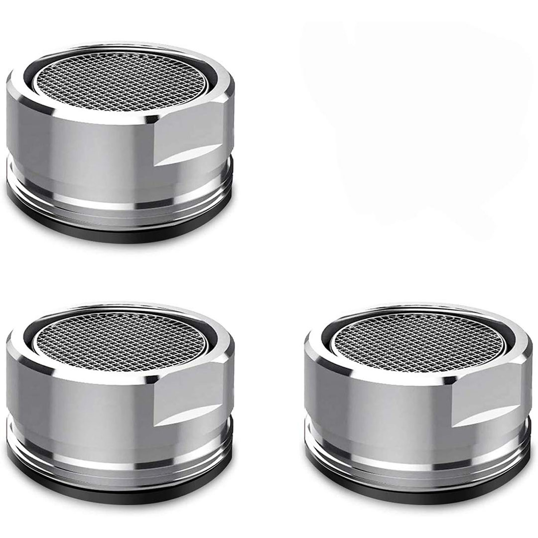 فلتر حنفية بلاستيك- 3 قطع - فضي