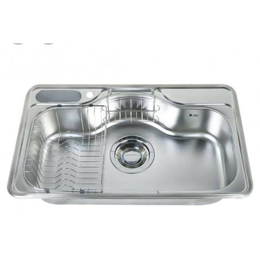 حوض مطبخ تركي ستانلس ستيل 85 * 50 سم - فضي