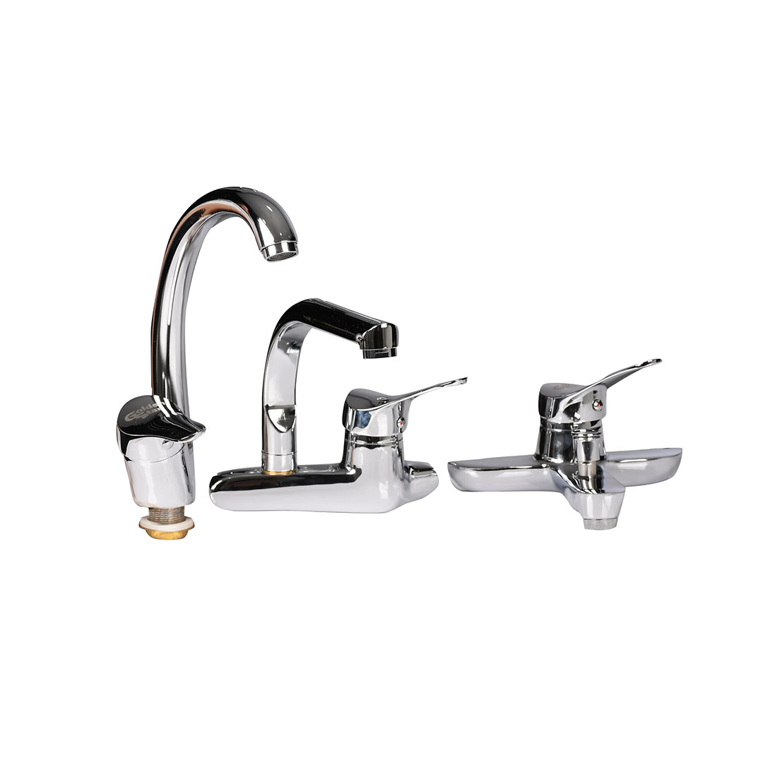 طقم خلاط - 3 قطع - فضي