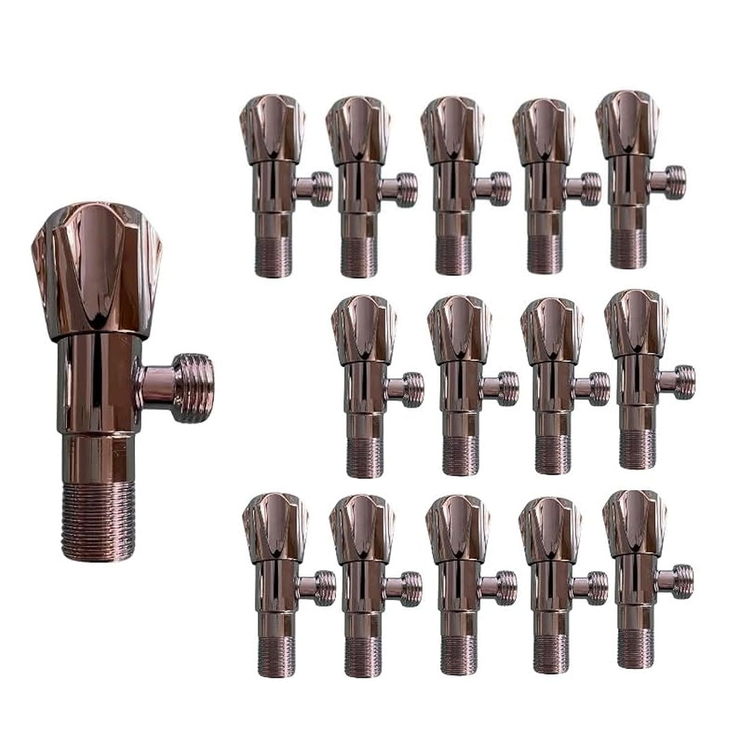 طقم محبس حنفية زاوية نحاس - 15 قطعة