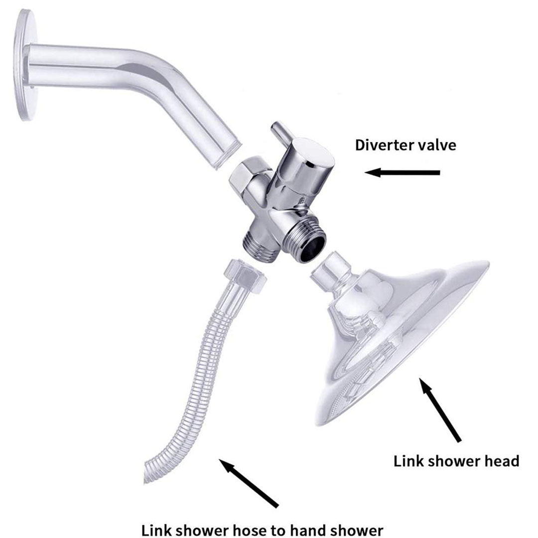 صمام محول دش ثلاثي - 1/2 بوصة - فضي