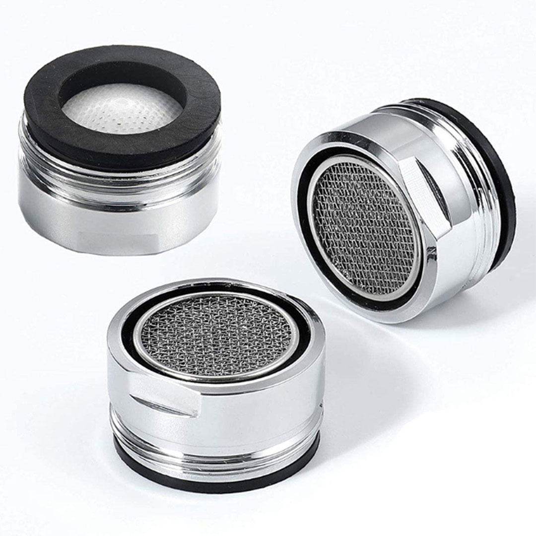 فلتر حنفية معدن - 5 قطع - فضي