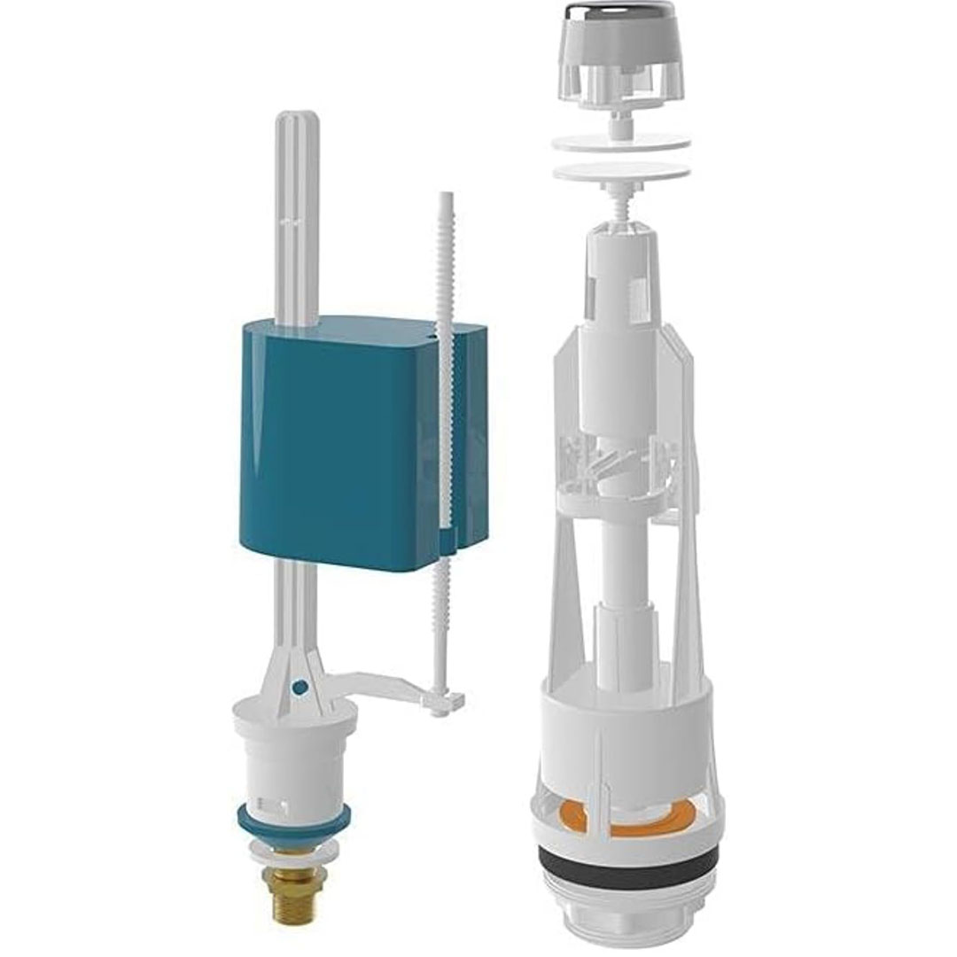 ماكينة سيفون لقاعدة الحمام بلاستيك - أبيض - 2 قطعة