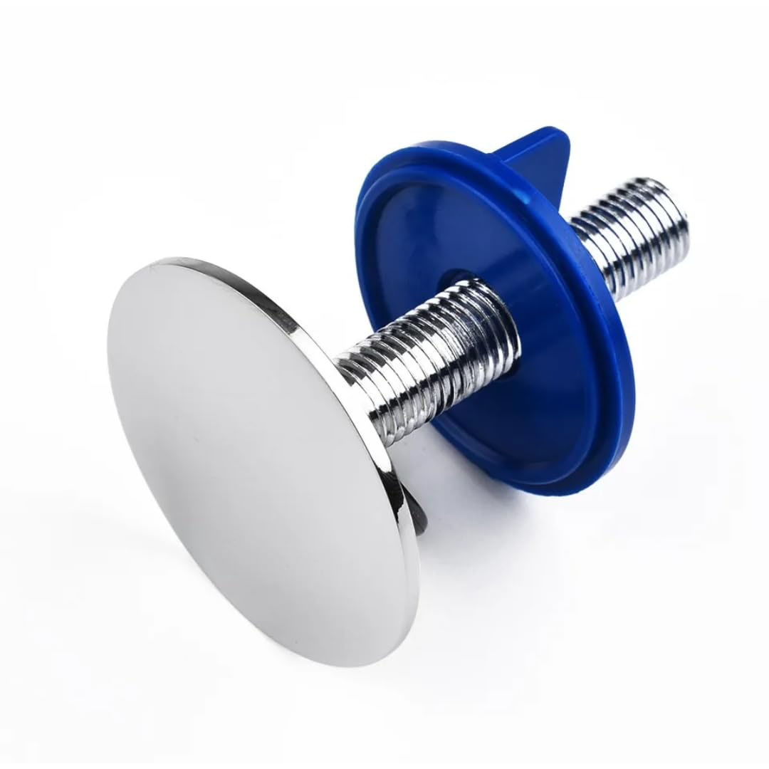 طبة حوض حمام نيكل كروم - 2 قطعة - فضي