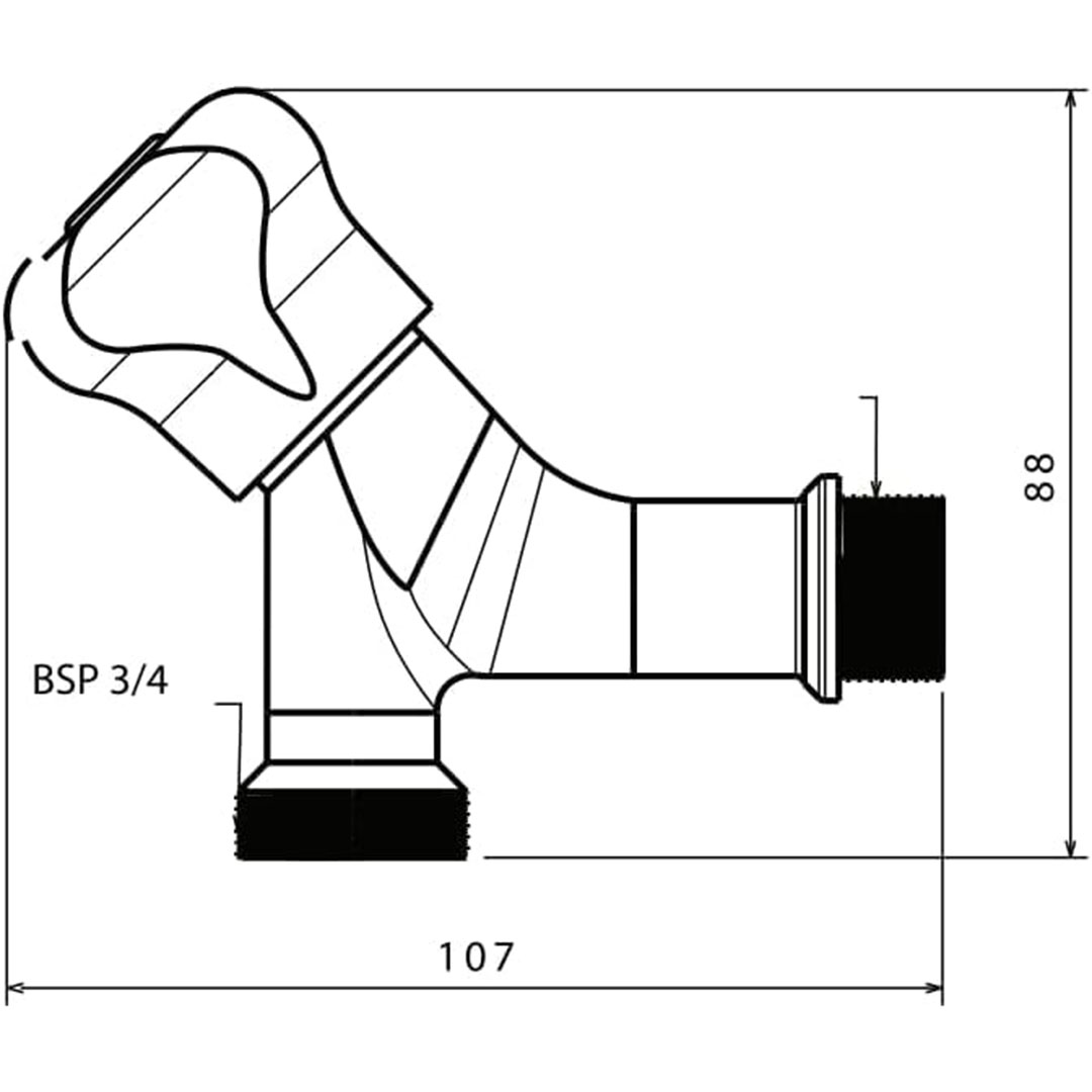 حنفية زاوية - ستنلس ستيل