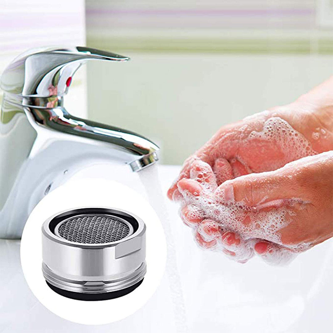 فلتر حنفية معدن - 5 قطع - فضي