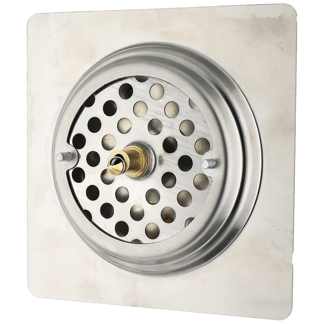 بلاعة ارضية ستانلس تاتش 15 * 15 - فضي