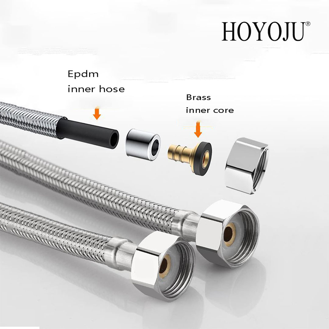 وصلات أنابيب مياه - 1.27 سم - 2 قطعة - فضي - SUS304