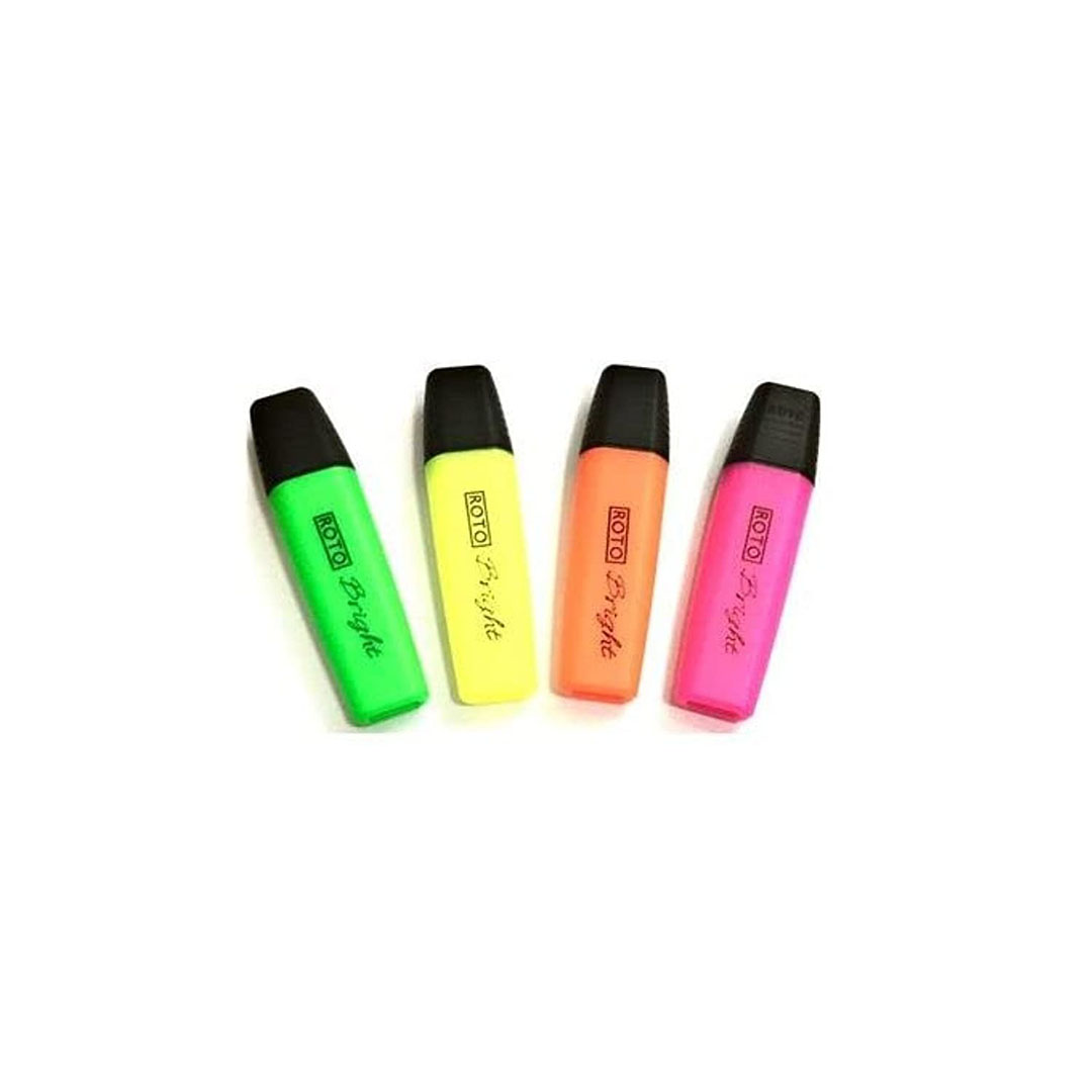 طقم اقلام تحديد فسفورى صغيرة - 4 قطع