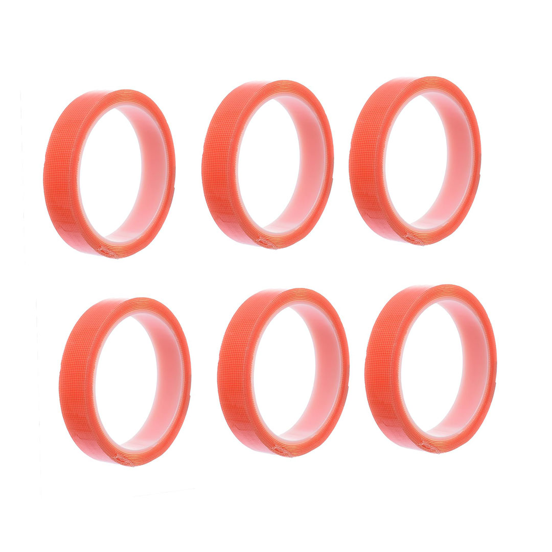 شريط لاصق جيلاتيني شبكي 19 ملم * 2.5 متر- 6 قطع - برتقالي