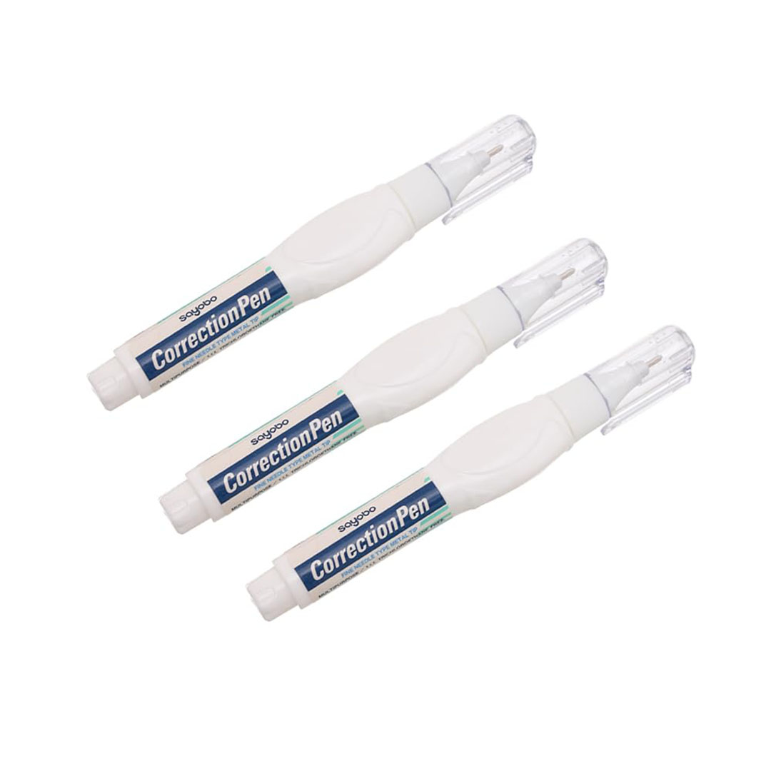 قلم تصحيح - 3 قطع - أبيض