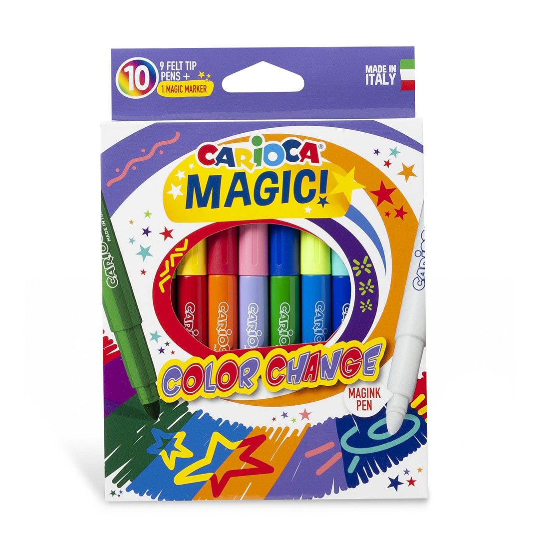 مجموعة اقلام حبر سحرية متغيرة اللون - 10 قطع - متعددة الالوان