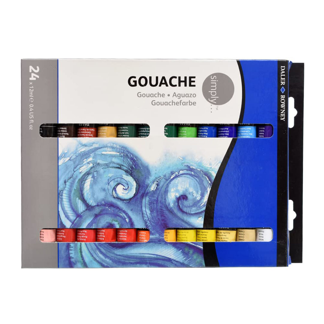 طقم الوان جواش - 12 مل - 24 لون - متعدد الألوان