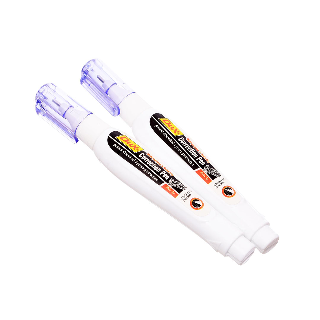 999 قلم كوريكتور بسن معدن - 2 قطعة - أبيض