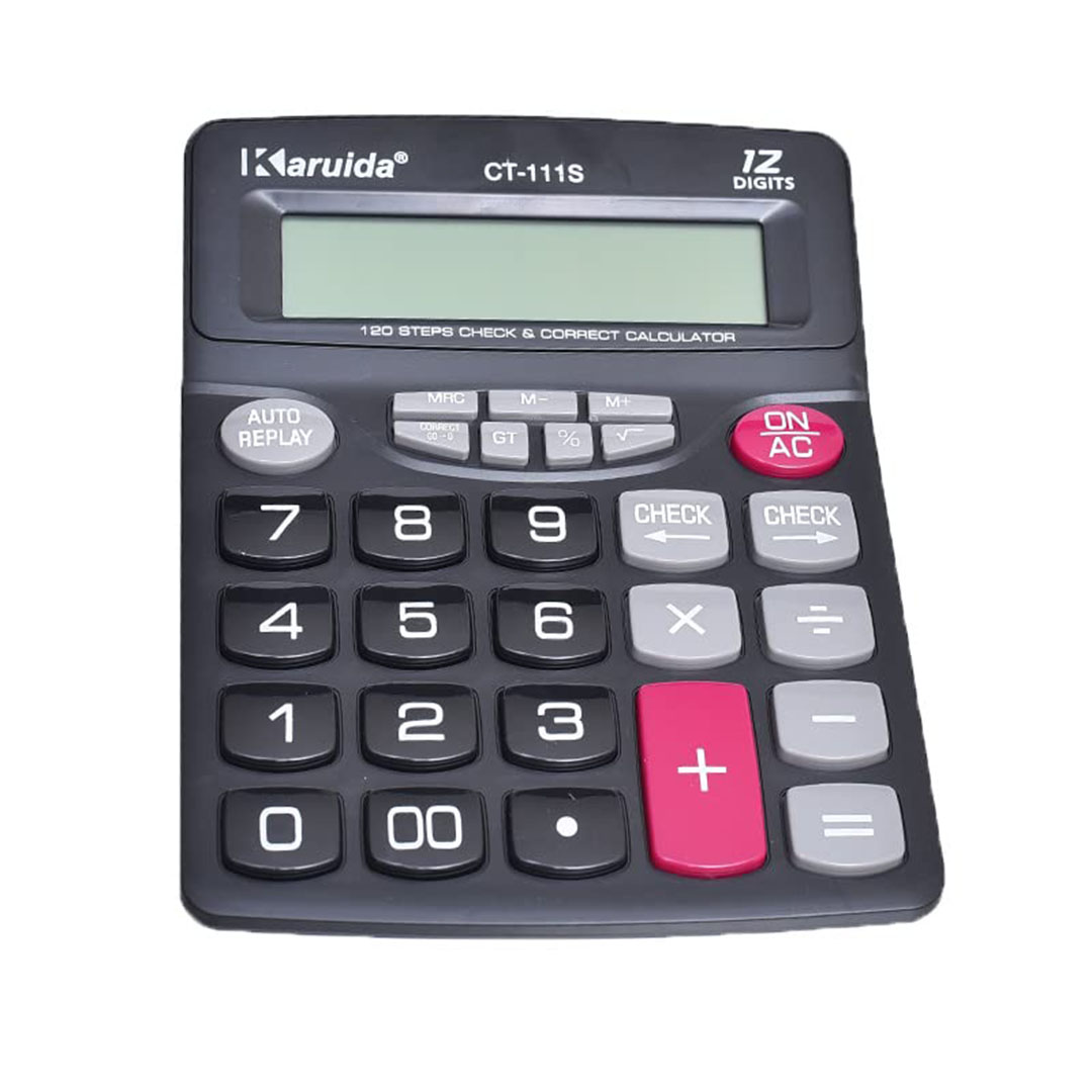 CT-111S الة حاسبة الكترونية 12 رقم - أسود