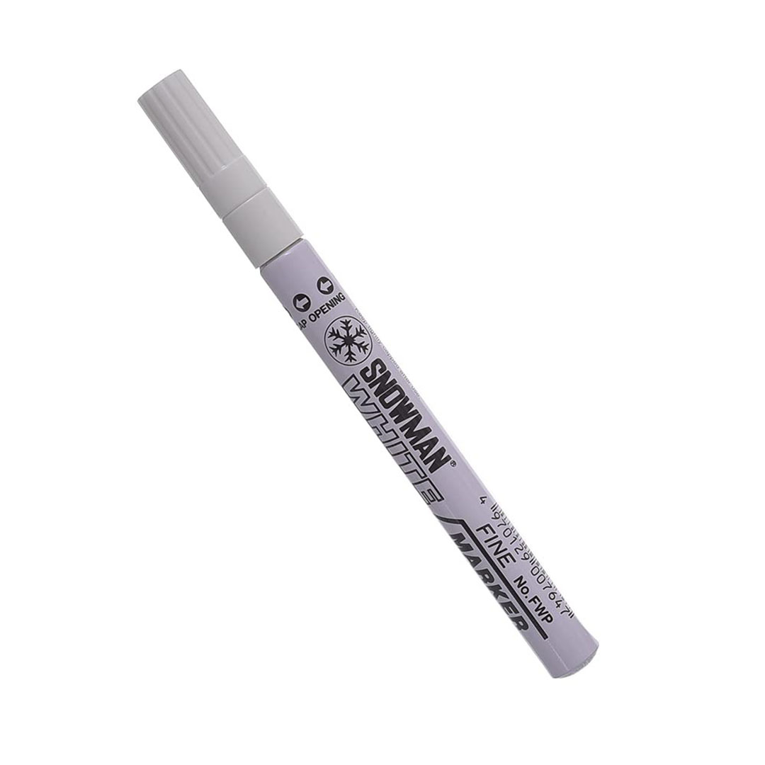 قلم ماركر بسن رفيع مقاوم للماء - أبيض