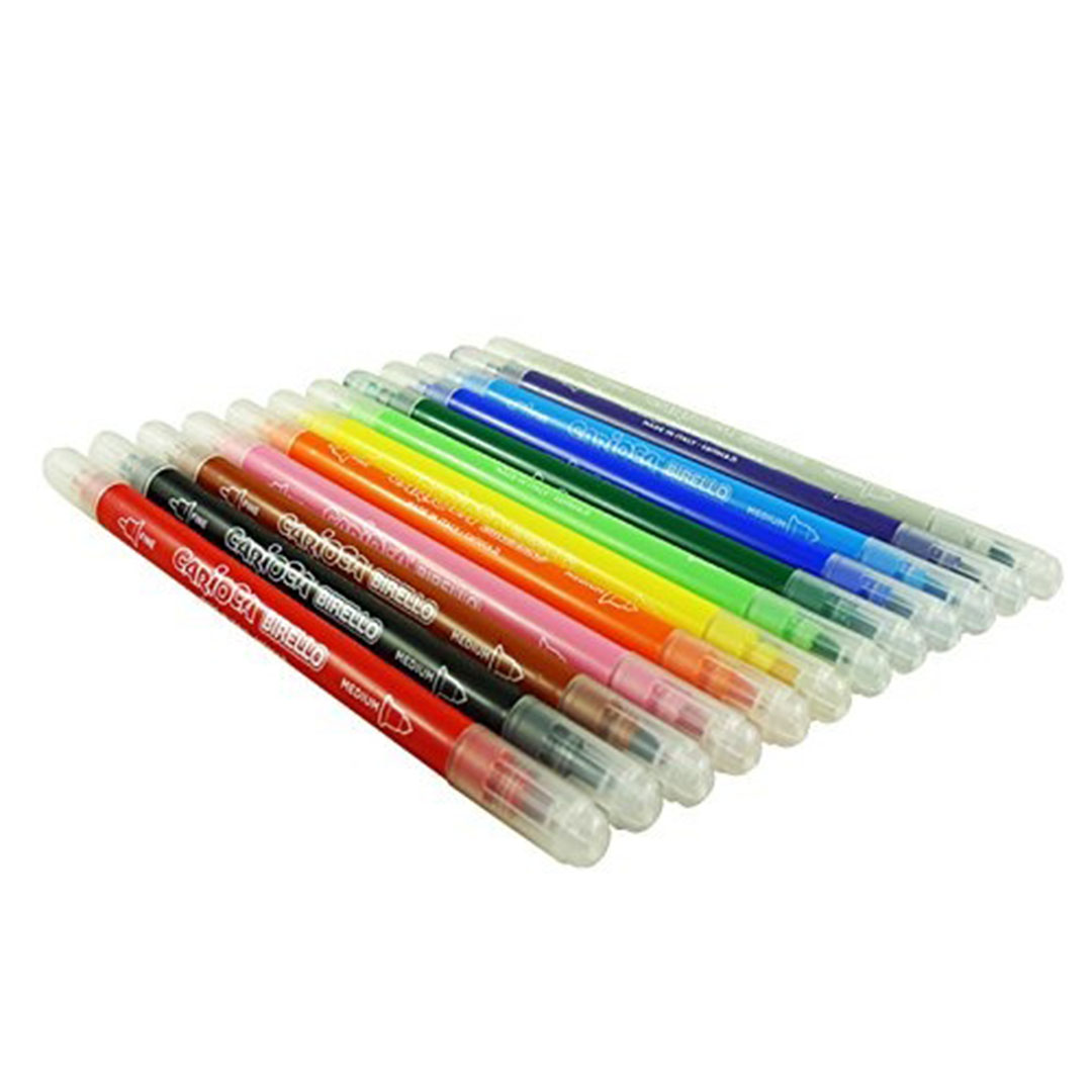 CAR-42753 مجموعة أقلام تلوين برأس مزدوج - 12 قطعة