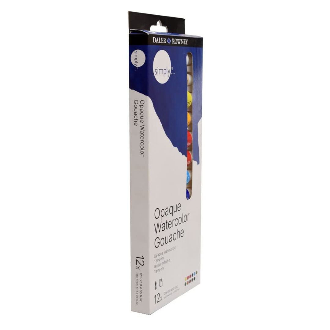 مجموعة الوان مائية جواش غير لامعة - 12 قطعة - 150 مللي