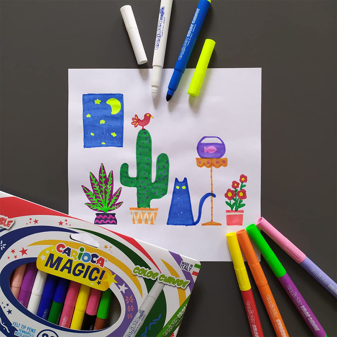 مجموعة أقلام حبر سحرية - 10 قطع - متعددة الالوان