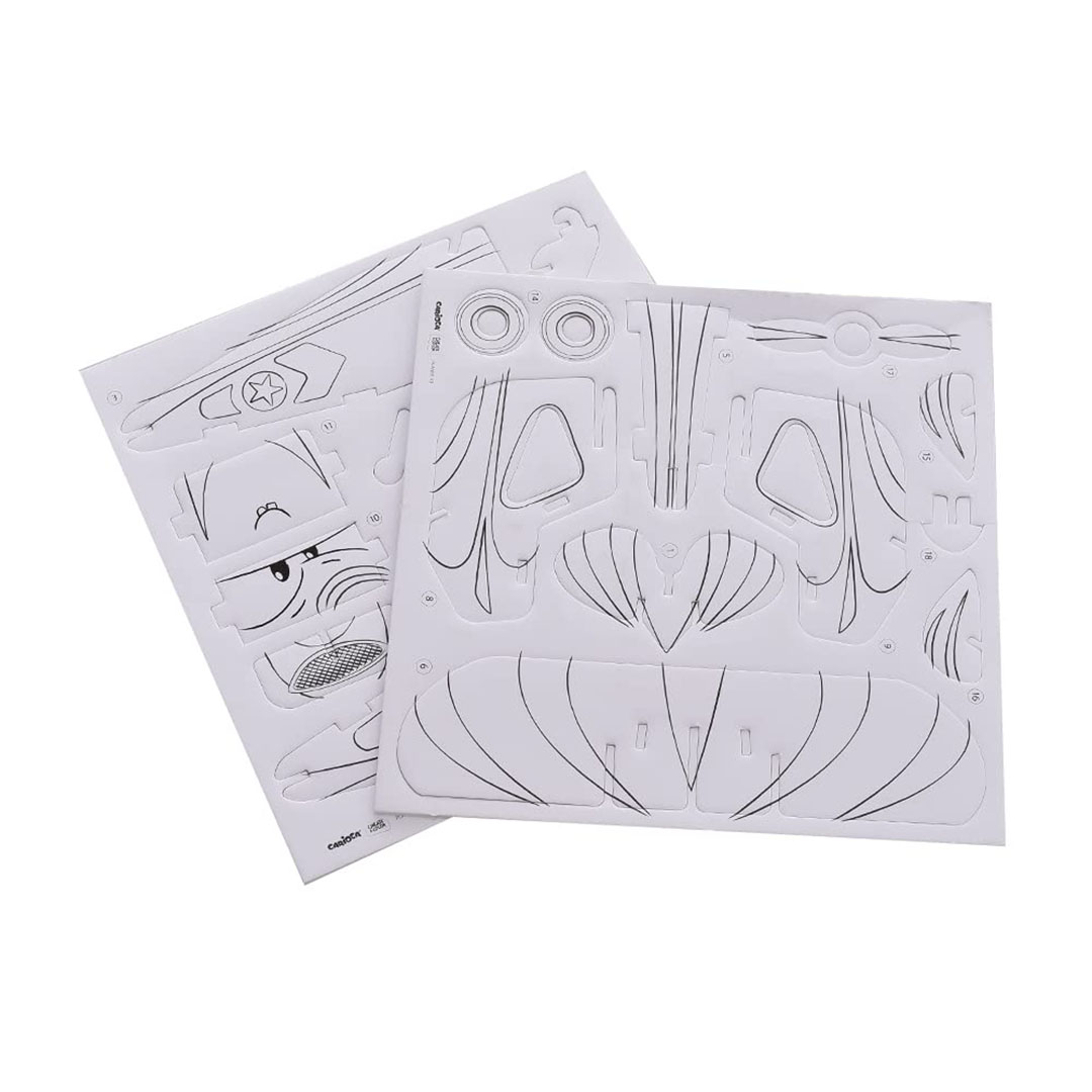 الوان مزدوجة مع بطاقتين 3D للتلوين - 10 قطع