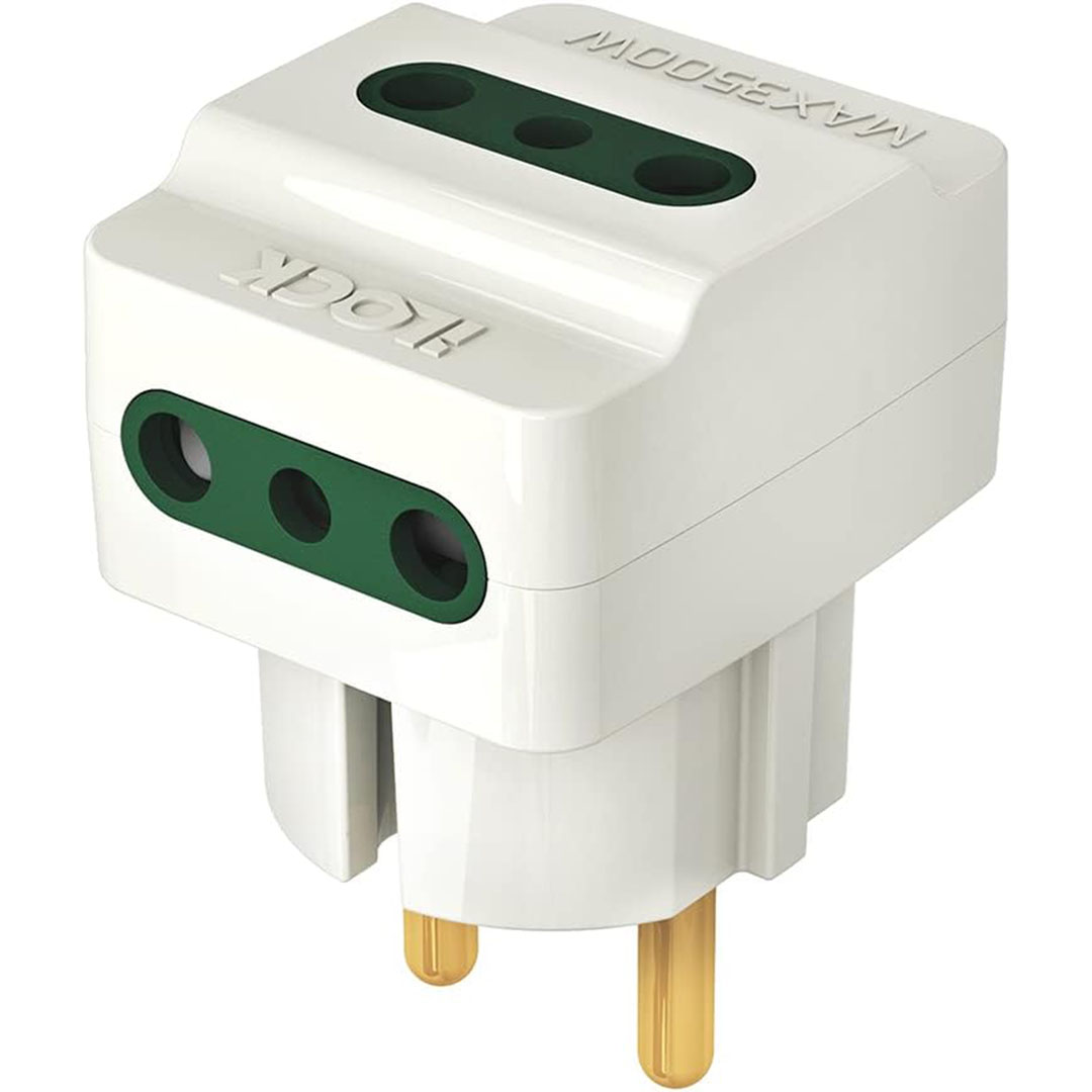 مجموعة مشترك حائط ثلاثي - 3 قطع - 3500 وات - أبيض