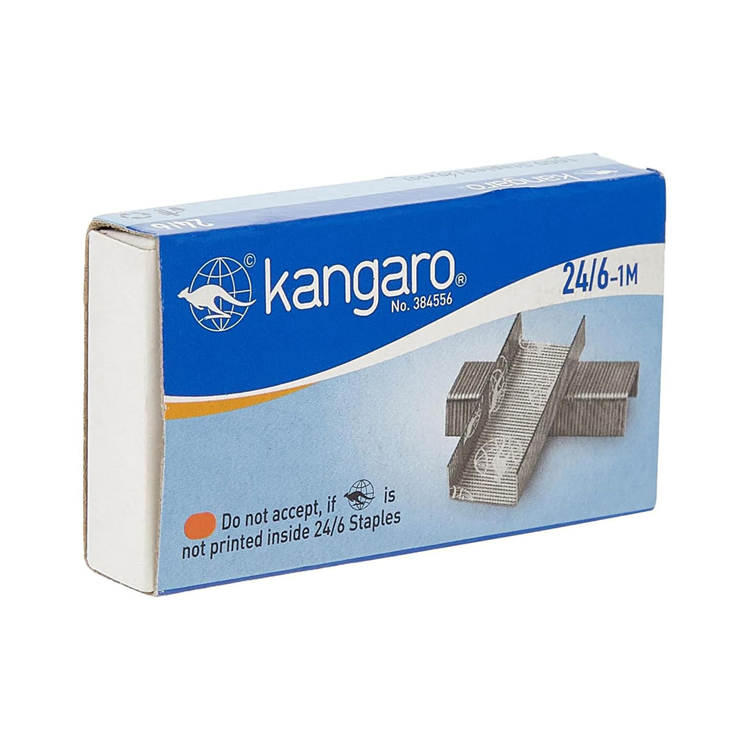 علبة دبابيس للدباسة - 1000 قطعة - 24/6-1M - متعدد اللوان