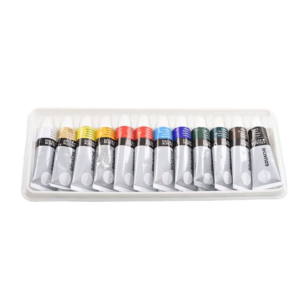 مجموعة الوان مائية جواش غير لامعة - 12 قطعة - 150 مللي