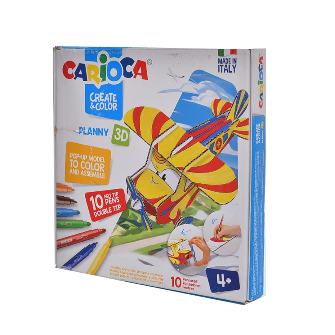 الوان مزدوجة مع بطاقتين 3D للتلوين - 10 قطع