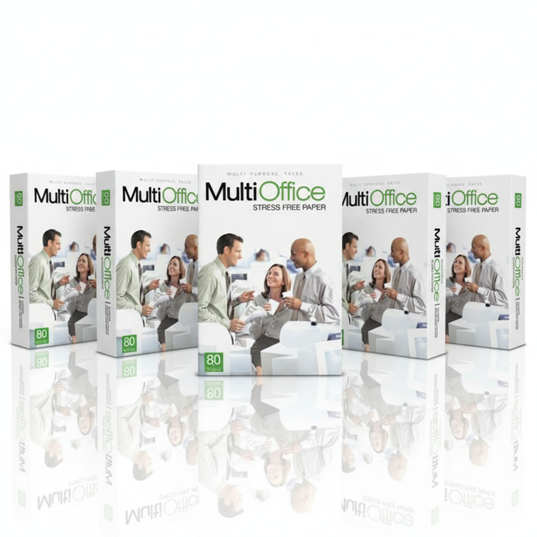 5× مالتي اوفيس ورق للطباعة A4 - 500 ورقة - أبيض