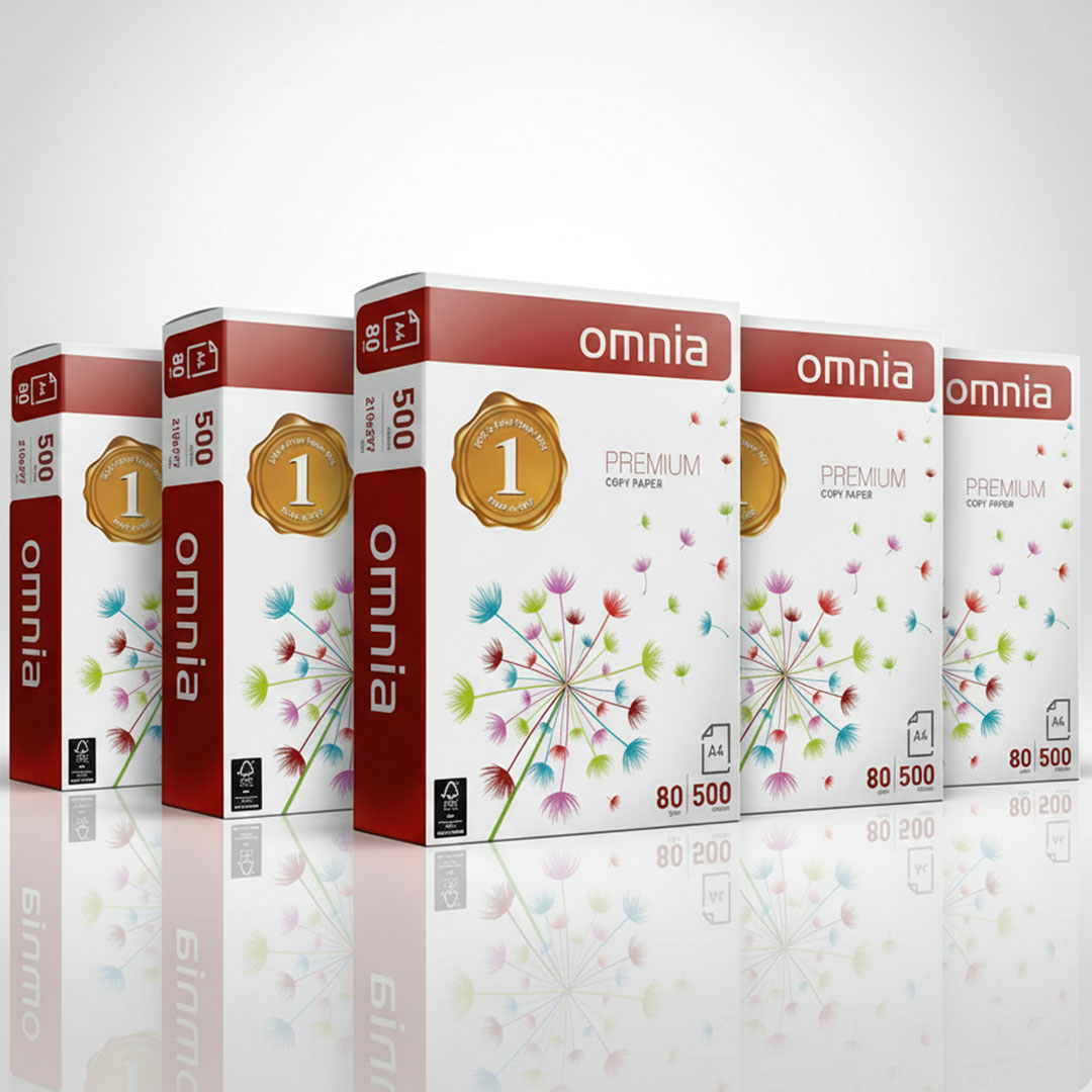 5× ورق طباعة أمنية - مقاس A4 - وزن 80 جرام - 500 ورقة