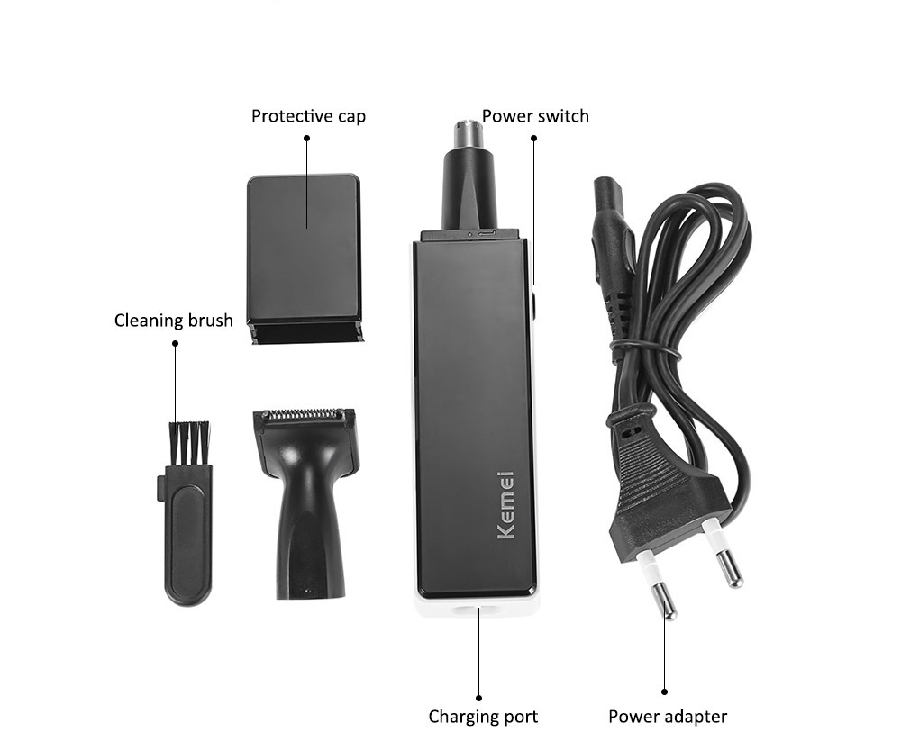 KM-6672 ماكينة حلاقة للانف و الاذن - أسود