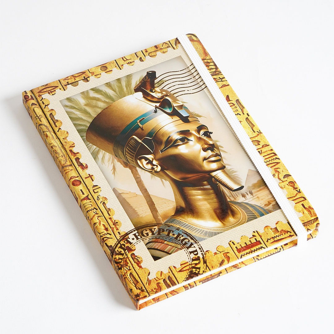 نوت بوك مطبوع شكل توت عنخ امون 80 ورقة - متعدد الالوان