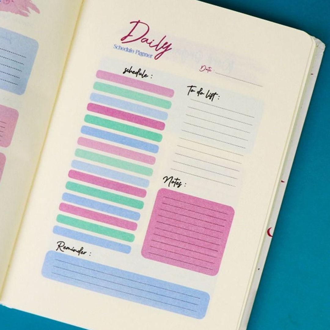 نوت بوك A5 ماربل 80 ورقة - بينك