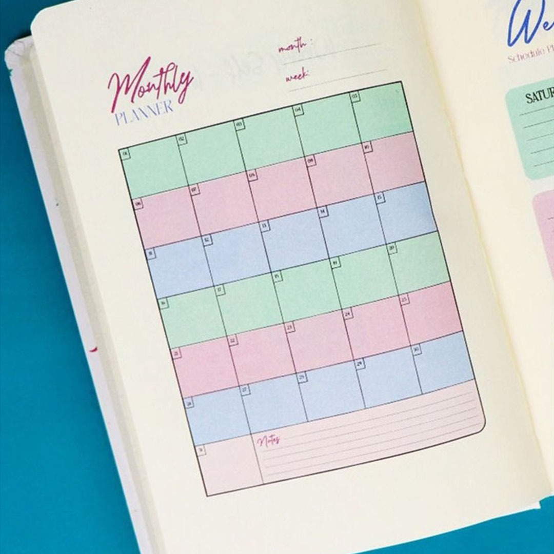 نوت بوك A5 ماربل 80 ورقة - أزرق سماوي