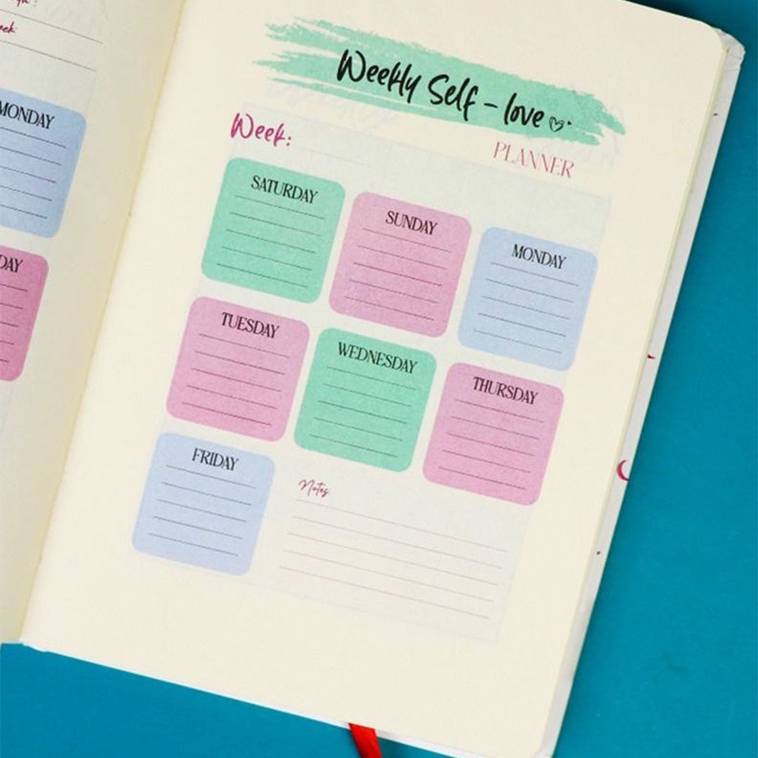 نوت بوك A5 ماربل 80 ورقة - بينك