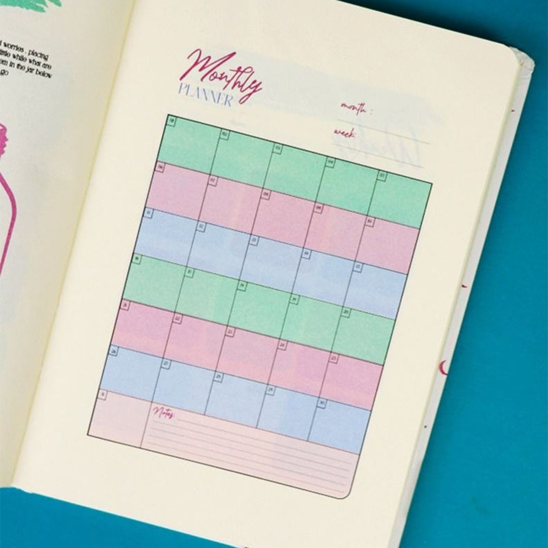 نوت بوك A5 ماربل 80 ورقة - بينك