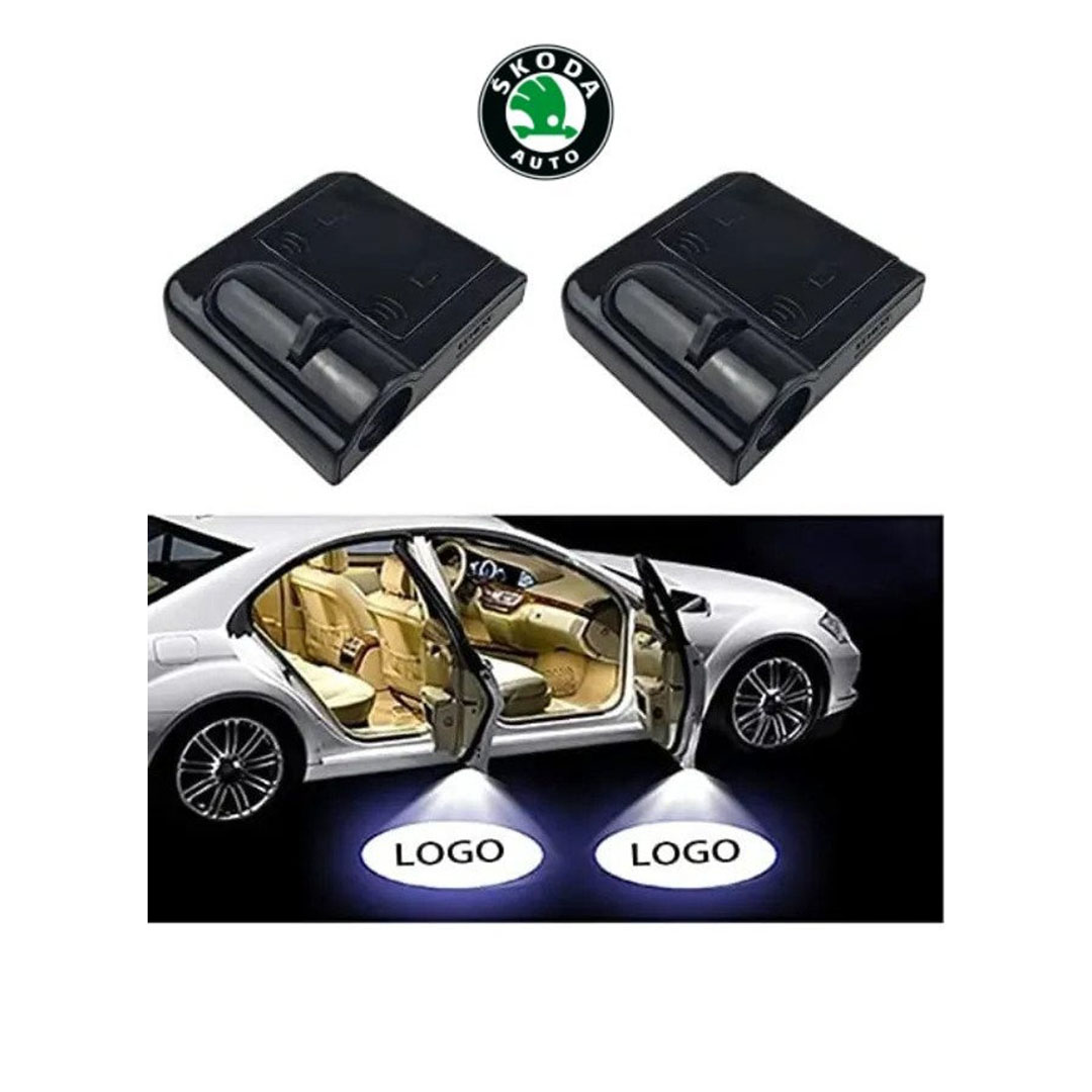 لوجو مضيئة LED لسيارة سكودا - 2 قطعة