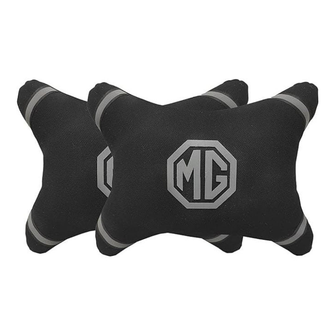 وسادة للرقبة لسيارة MG - 2 قطعة - أسود /أبيض